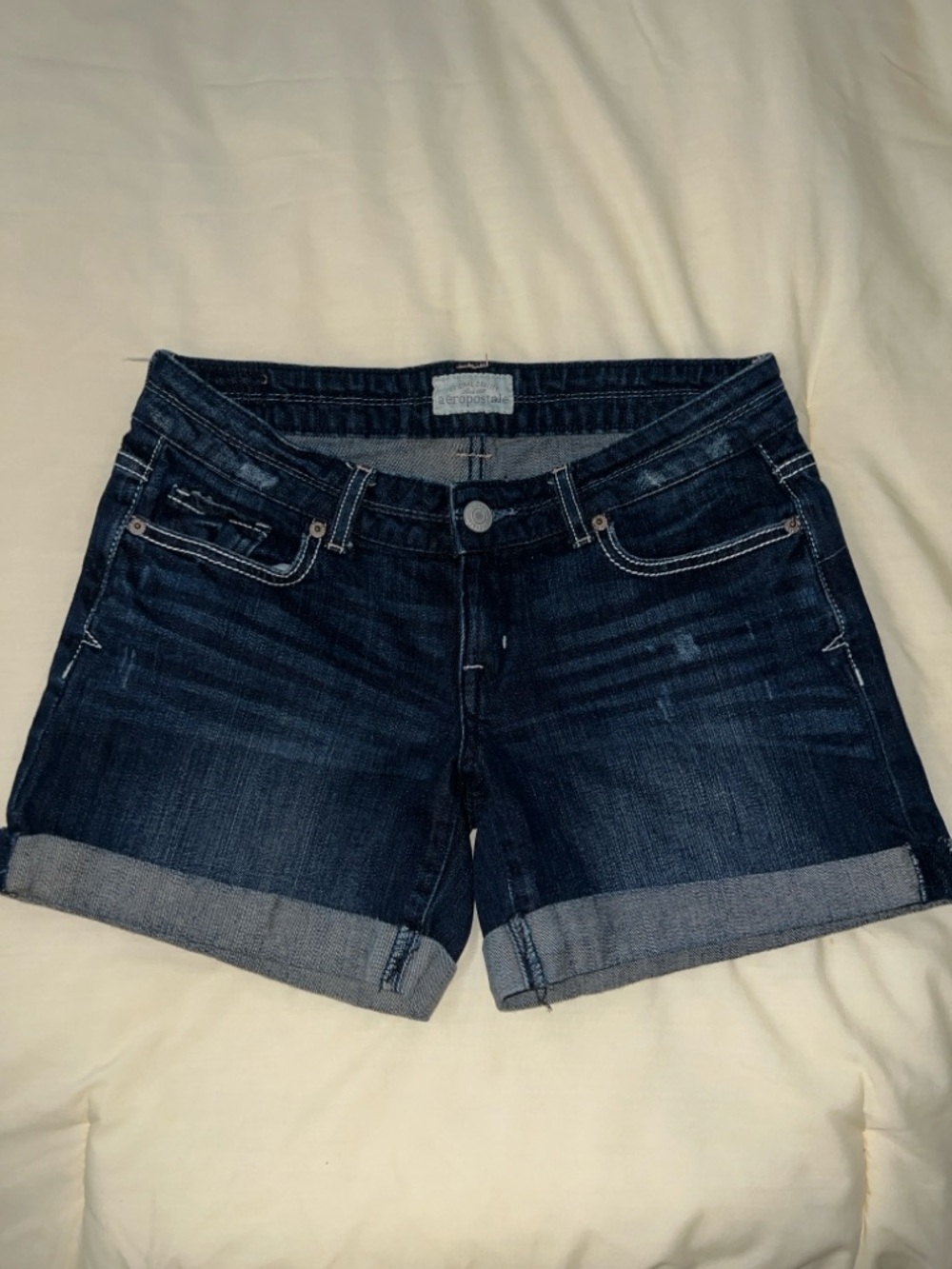 Aeropostale Dark Indigo Denim Shorts - Blue